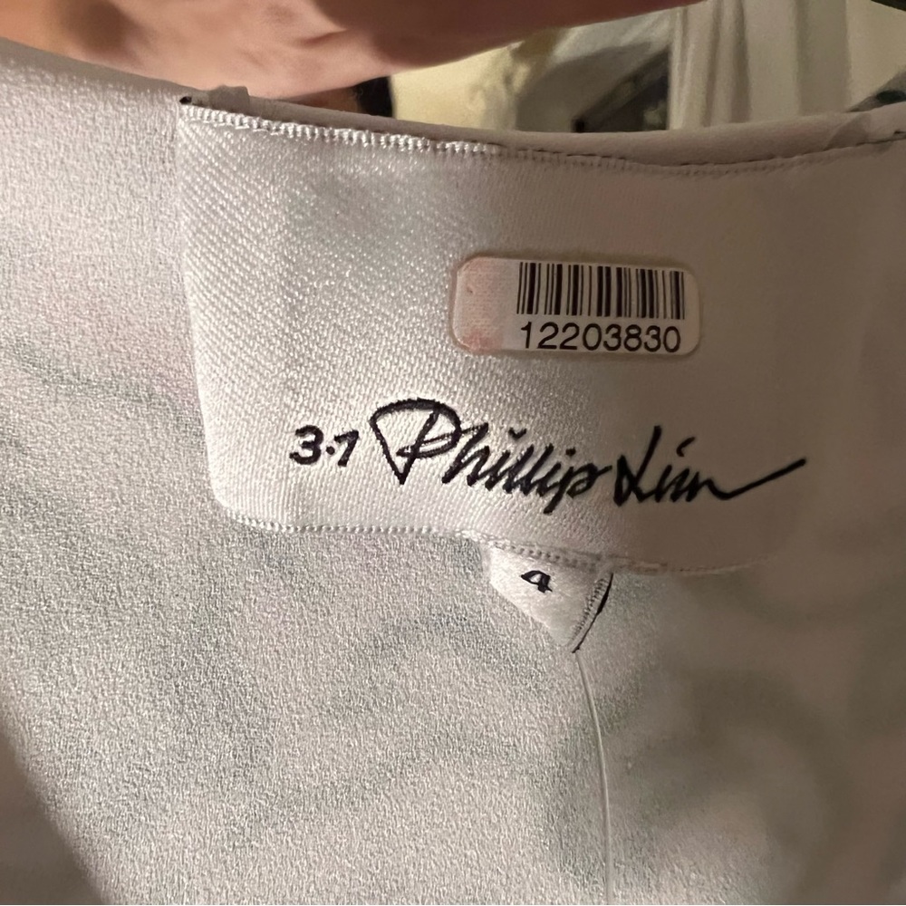 3.1 phillip lim stitched hem high low dress size 4 viscose C6 - Picture 8 of 9